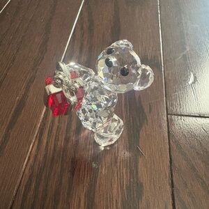 Swarovski Crystal Bear Figurine with Present